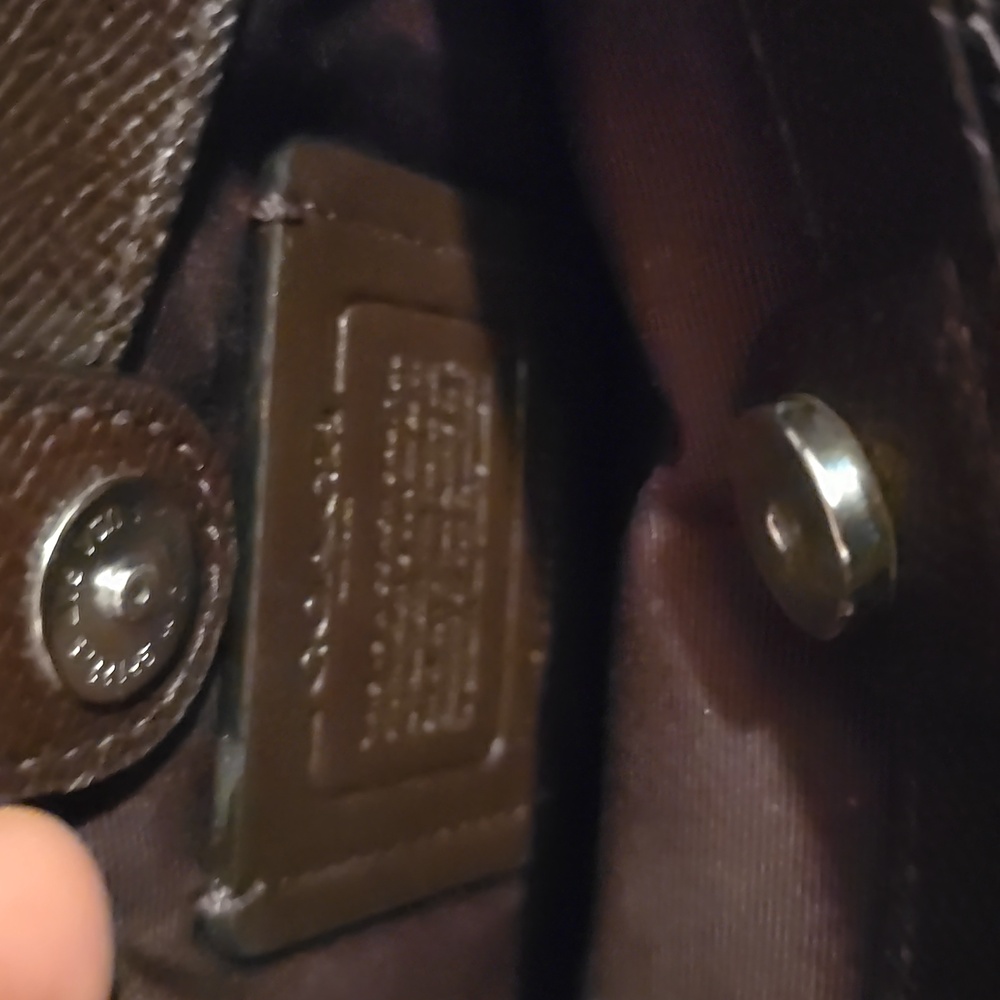 Coach Burgundy Python Embossed and Leather Mini L… - image 6